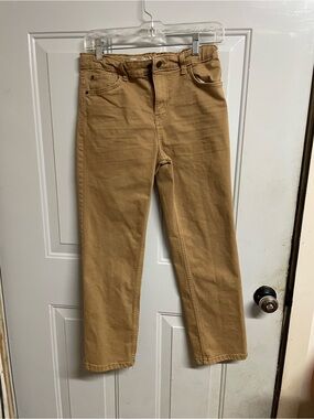 Boys Straight-Leg Jeans in Tan size 14
